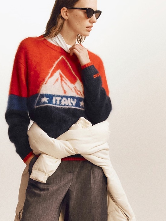 J. Crew Sweaters - U.S. Ski & Snowboard by J.Crew graphic crewneck sweater in brushed cashmere